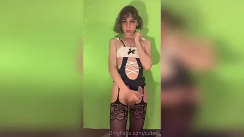 CD Bell Standing Masturbation In Maid Costume