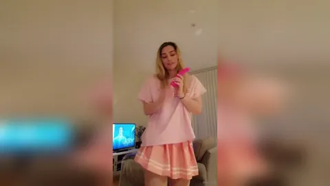 Mariaqt Upskirt Amateur Teasing Of Dick In Chastity Cage