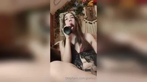 Pixinun Deep Anal Fuck With Dildo In Chastity Cage
