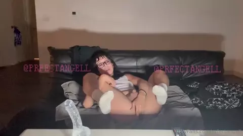 Perfect Angel Watching TV With Big Dildo