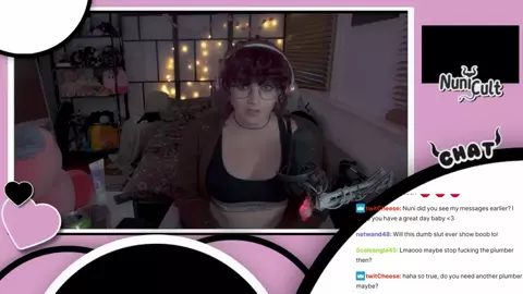 Nunicult - Goth Femboy Gets Pounded Hard by BBC on Livestream