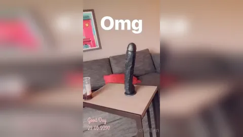 Sofia38nn - Latina Trans Sucking MASSIVE Black Dildo