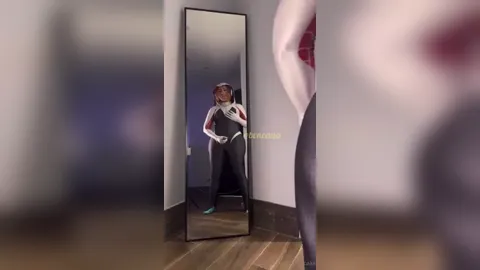 Bvncaaa Standing Costume Masturbation With Mirror Play