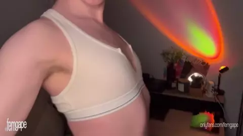 FemGape Standing Masturbation With Close Up