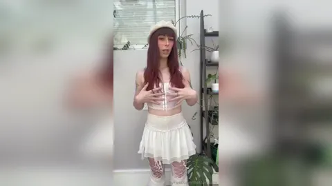 Aria Faye Strips With Bouncing Tits