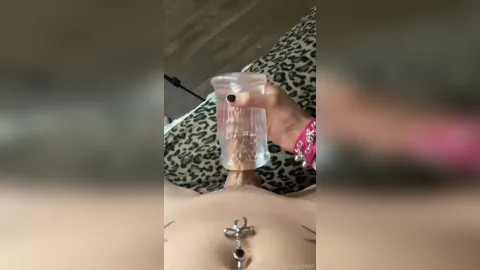 Roachspit Masturbates Rubber Sex Toy POV